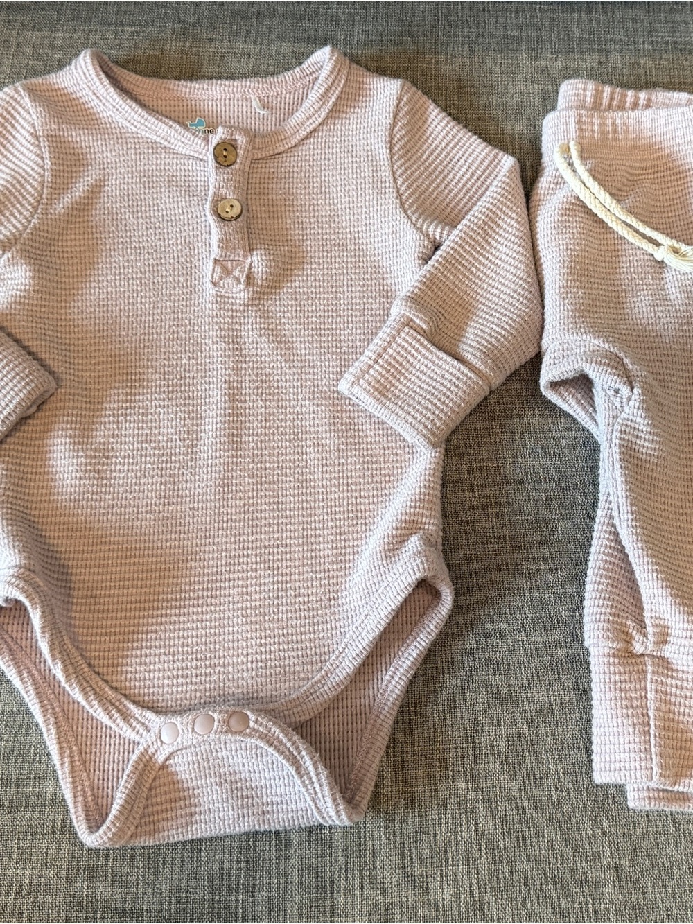 Little One Shop Waffle Set in Lavender Fog